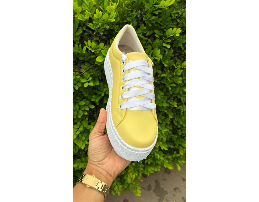 Casual Siena Dk Amarelo Manteiga Platforma 