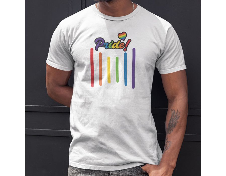 Camiseta Pride Hombre Camiseta Orgullo LGBT Diseño Con Bandera
