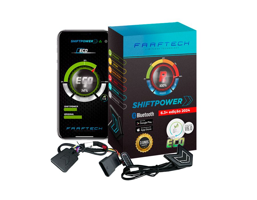 Pedal Shift Power Ft-Sp06+ Modulo Acelerador Chip Plug E Play Bluetooth ...