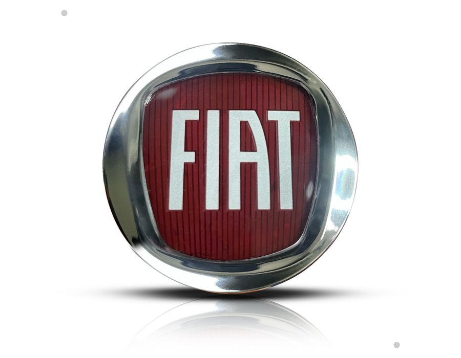 Kit 4 Calotinhas Centro de Roda Fiat Vermelha Acrílico – Encaixe Perfeito + Estilo Original nas Rodas