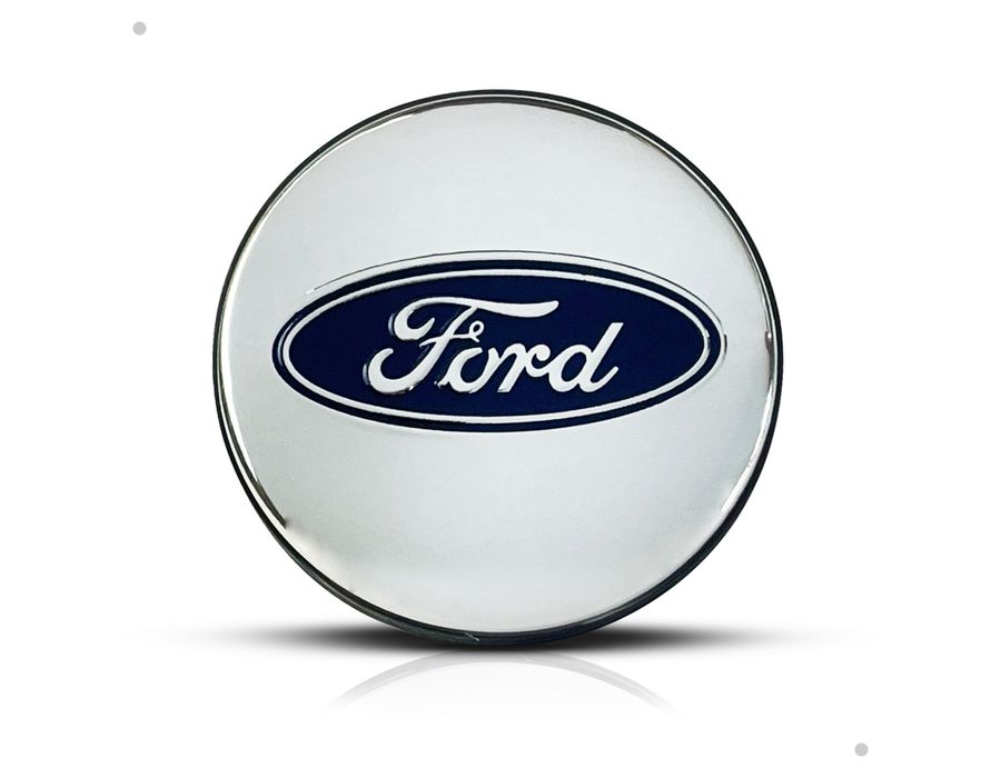 Kit 4 Calotinhas Centro de Roda Ford Prata – Encaixe Perfeito + Estilo Original nas Rodas