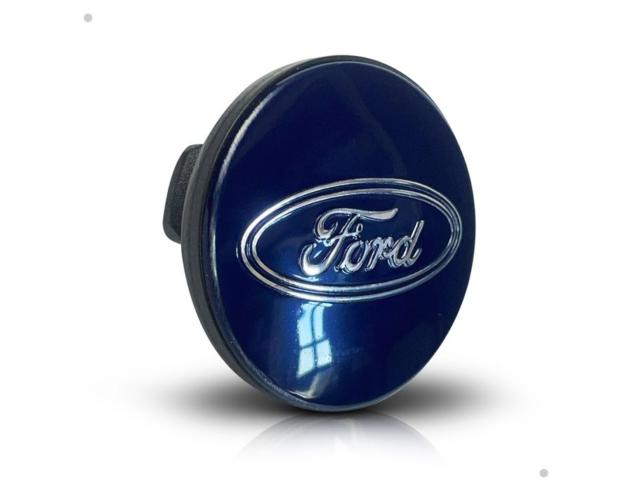 Kit 4 Calotinhas Centro de Roda Ford Azul - Encaixe Perfeito + Estilo Original nas Rodas