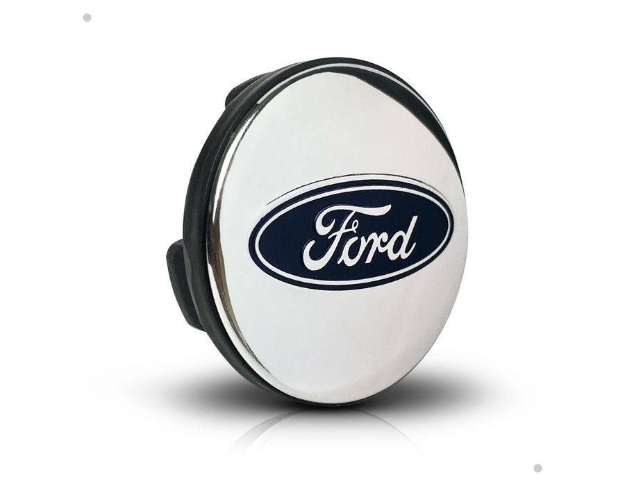 Kit 4 Calotinhas Centro de Roda Ford Prata – Encaixe Perfeito + Estilo Original nas Rodas