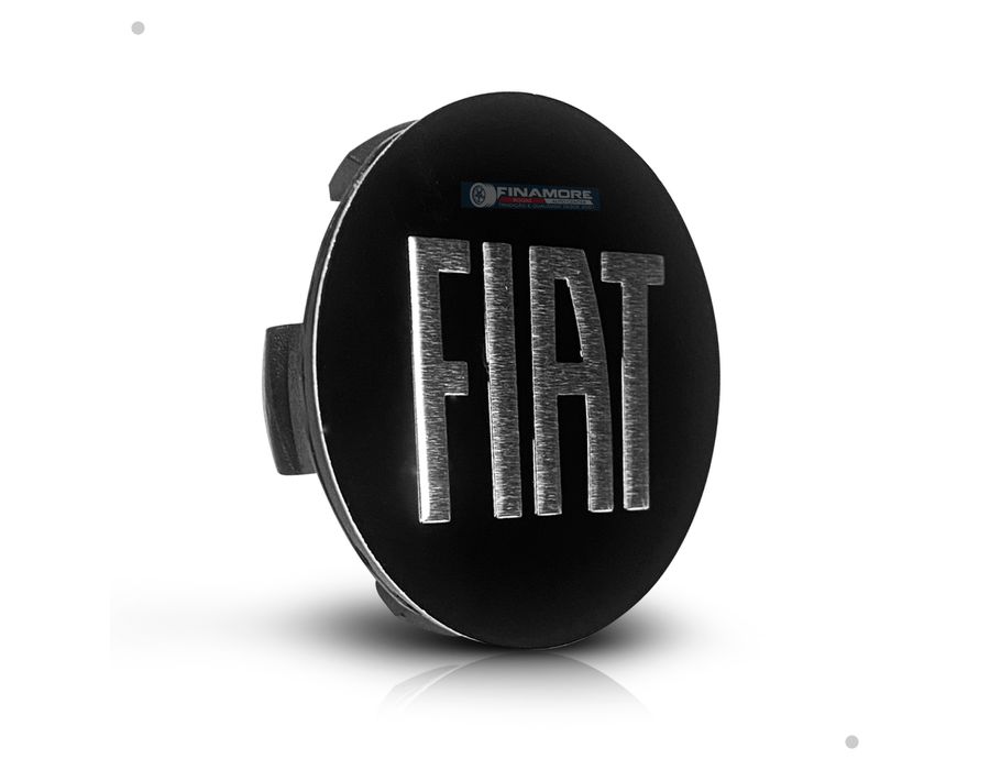 Kit 4 Calotinhas Centro de Roda Fiat Toro Preto Repuxo – Encaixe Preciso + Visual Original Fiat