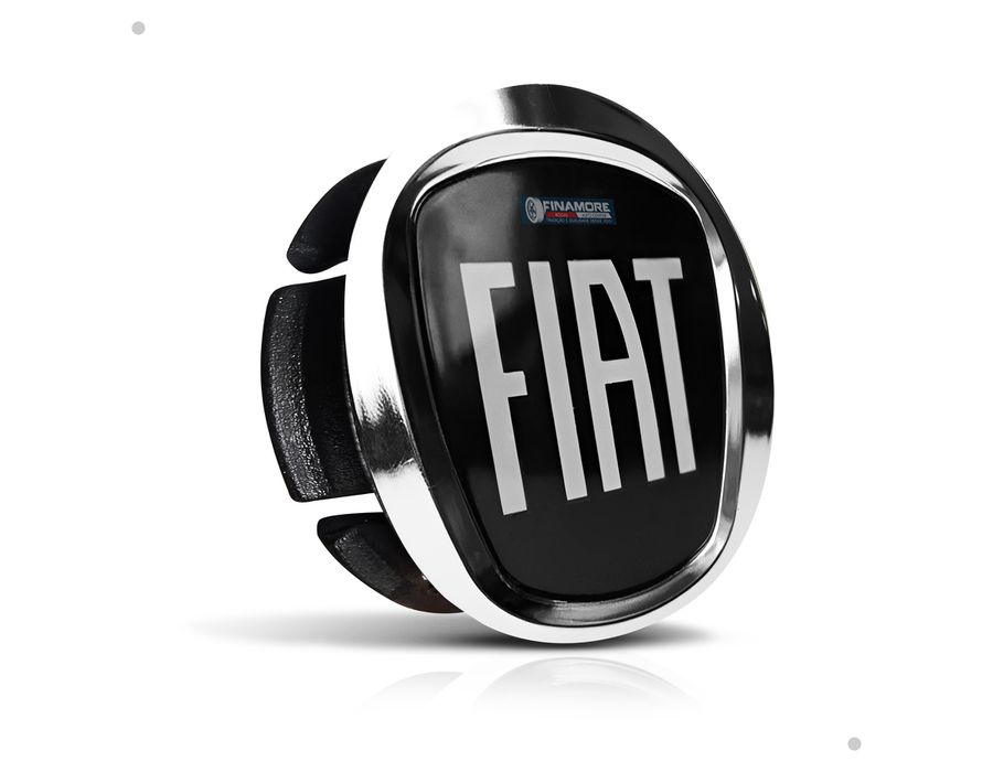Kit 4 Calotinhas Centro de Roda Fiat Acrílico Black Motion – Encaixe Perfeito + Estilo Esportivo nas Rodas