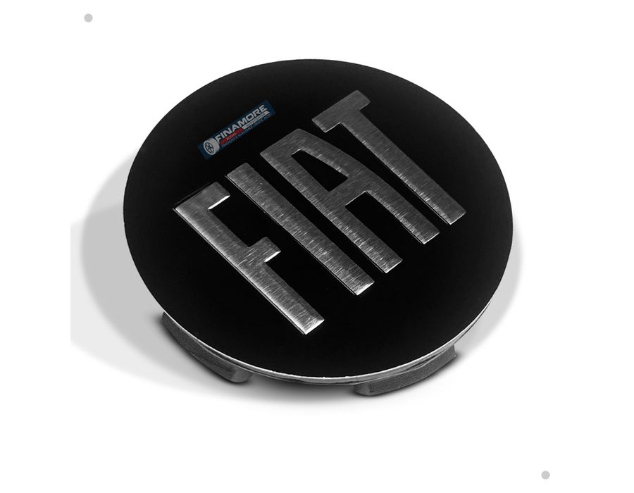Kit 4 Calotinhas Centro de Roda Fiat Toro Preto Repuxo – Encaixe Preciso + Visual Original Fiat