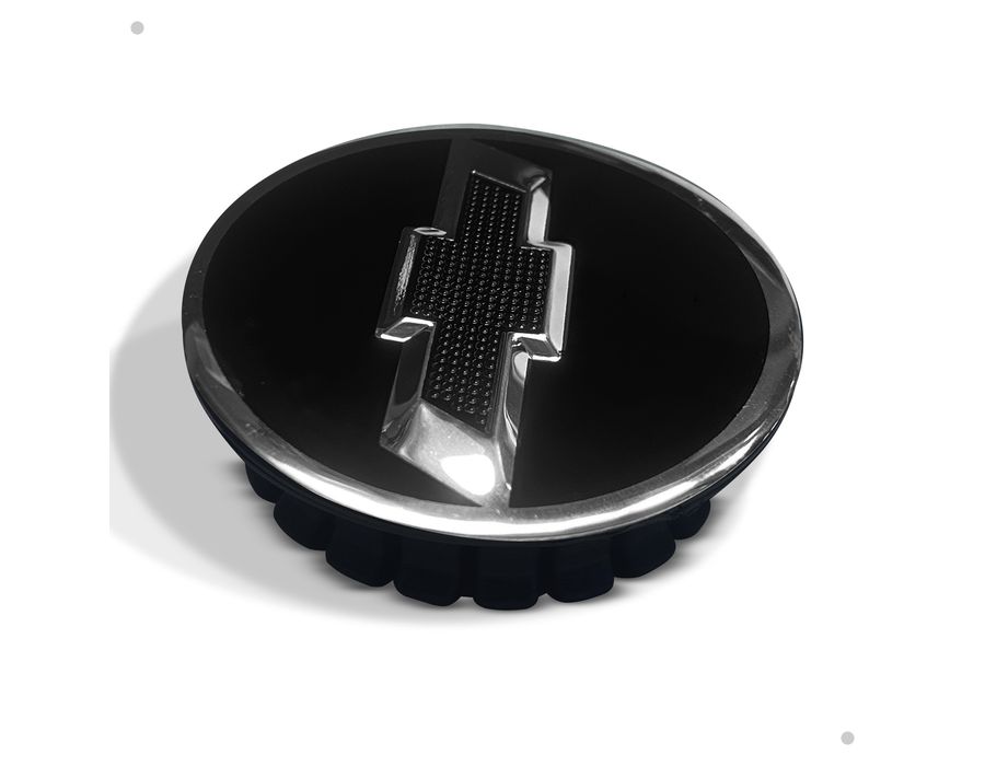 Kit 4 Calotinhas Miolo Centro Roda GM Cruze/Sonic/Tracker com Emblema Preto Camaro