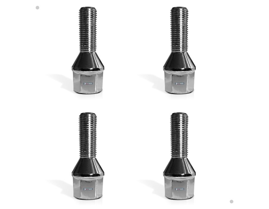 Kit 4 Parafusos Cromados Fiat Rosca Longa – Ideal para Rodas de Liga Leve + Espaçadores