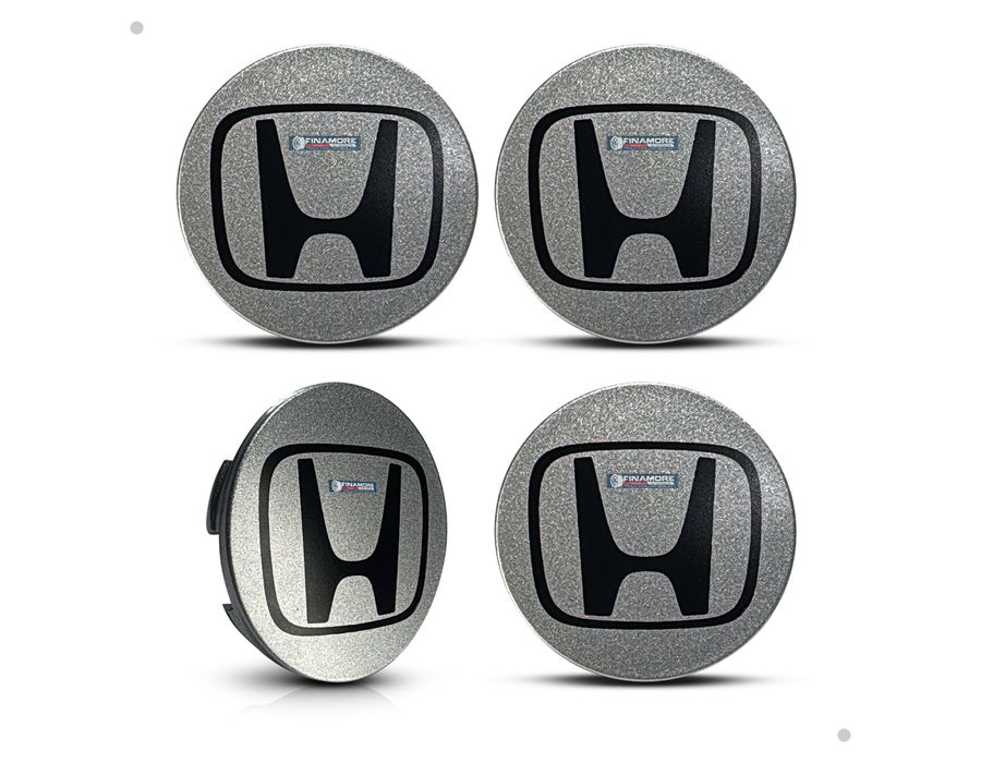 Kit 4 Calotinhas Honda Civic Prata com Emblema – Acabamento Original e Encaixe Perfeito nas Rodas