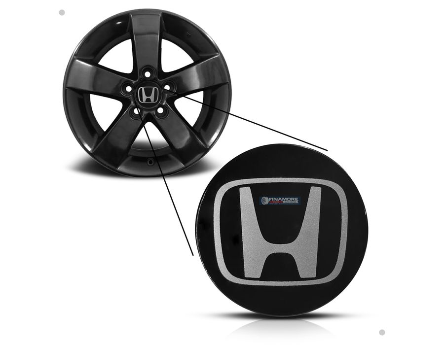 Kit 4 Calotinhas Honda HR-V Preto – Encaixe Perfeito nas Rodas Originais
