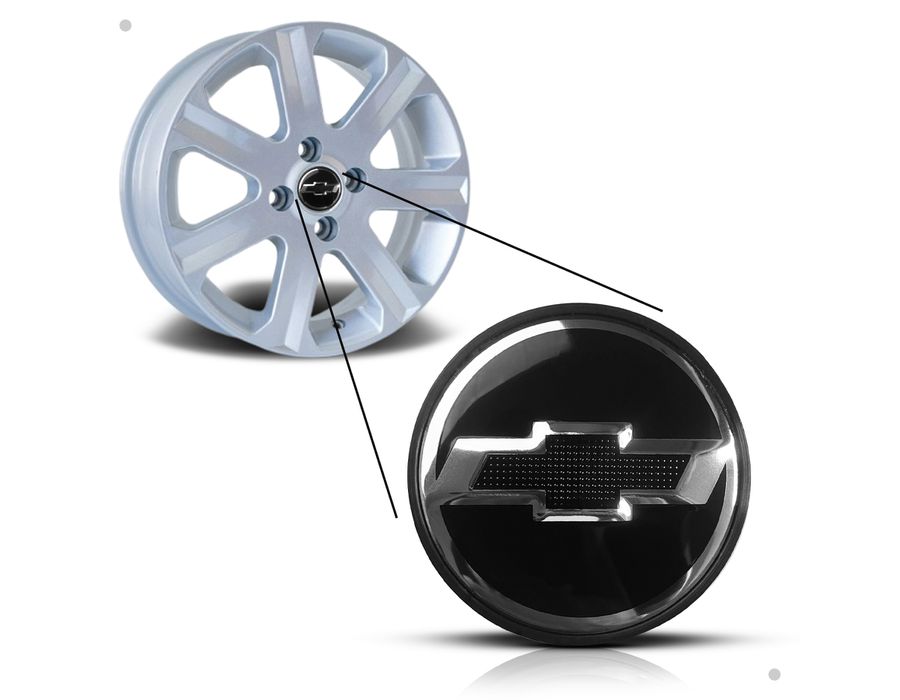 Kit 4 Calotinhas GM Vectra Elite Preto Camaro – Acabamento Esportivo com Encaixe Original