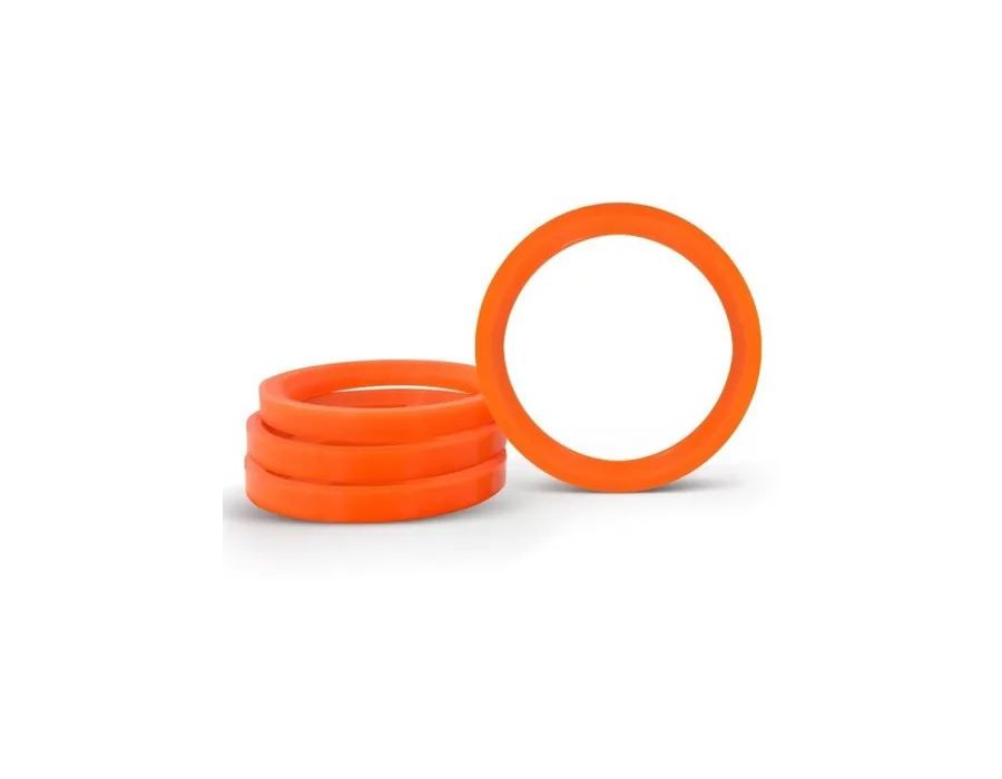 Kit 4 Anéis Centralizadores VW Laranja – Ajuste Ideal para Rodas Mangels, Vaska e Krmai 72,5mm
