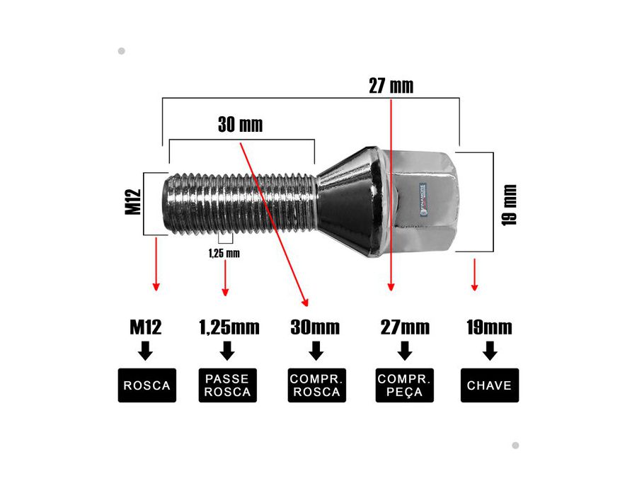 Parafusos Cromados Roda Fiat Uno Strada Palio Punto Bravo Argo Pulse Linea Siena Chronos – Encaixe Perfeito + Visual Premium Imediato