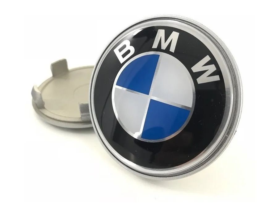 Kit 4 Calotinhas Miolo de Roda BMW com Emblema Azul – Encaixe Perfeito Para Rodas Originais