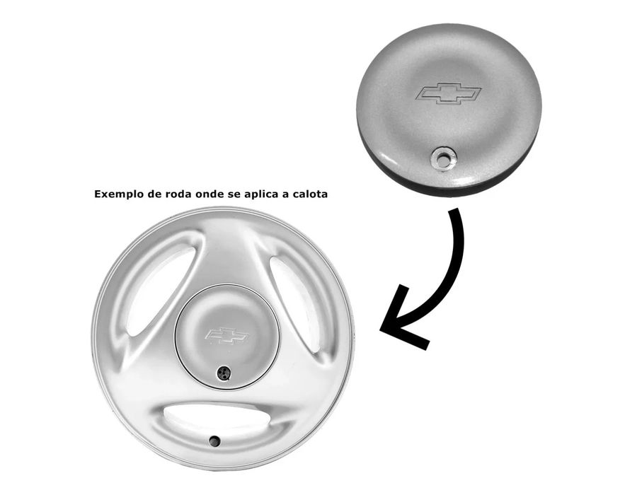 Kit 4 Calotas GM Corsa Esfirra Prata – Encaixe com Parafuso e Visual Original Garantido