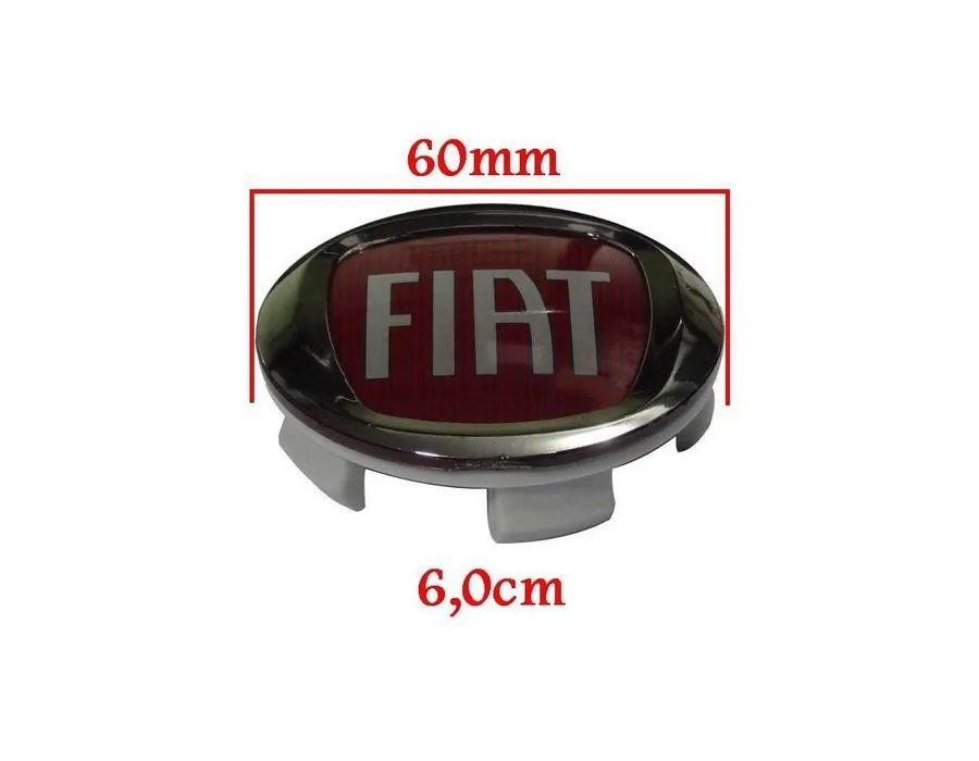 KIT 4 CALOTINHA FIAT TORO VERMELHO
