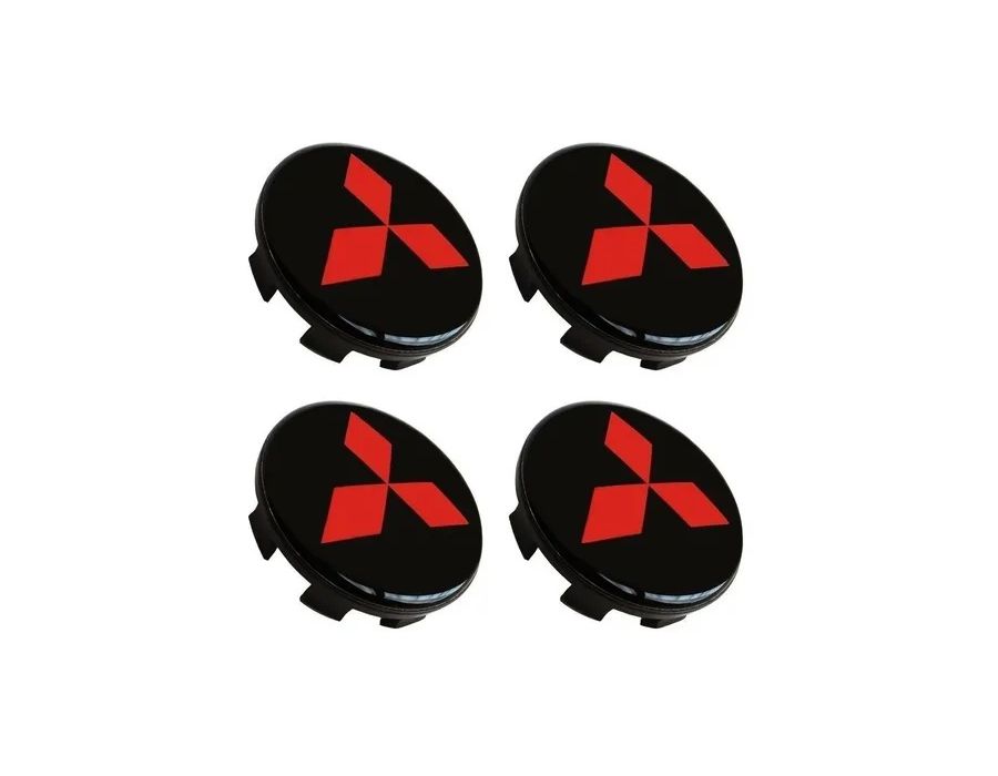 KIT 4 CALOTINHA MITSUBISHI TRITON PRETO C/ VERMELHO