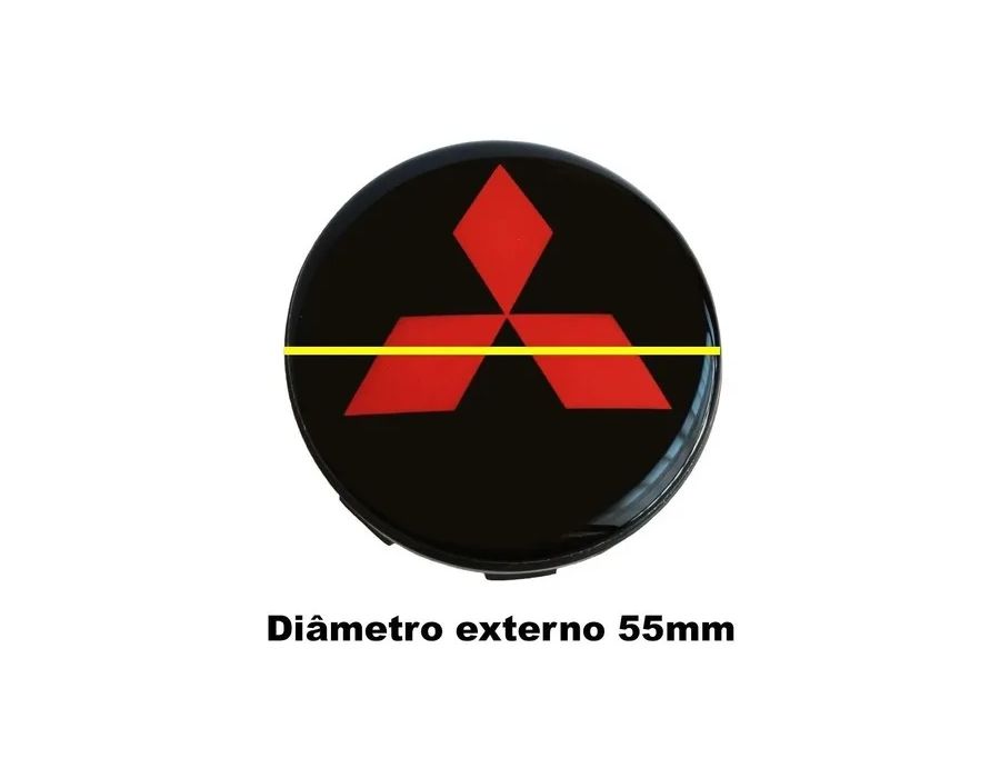KIT 4 CALOTINHA MITSUBISHI TRITON PRETO C/ VERMELHO