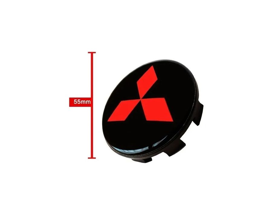 KIT 4 CALOTINHA MITSUBISHI TRITON PRETO C/ VERMELHO