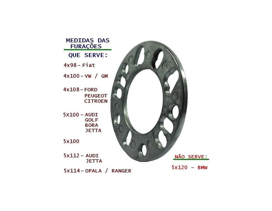 KIT 4 ESPAÇADORES DE RODA