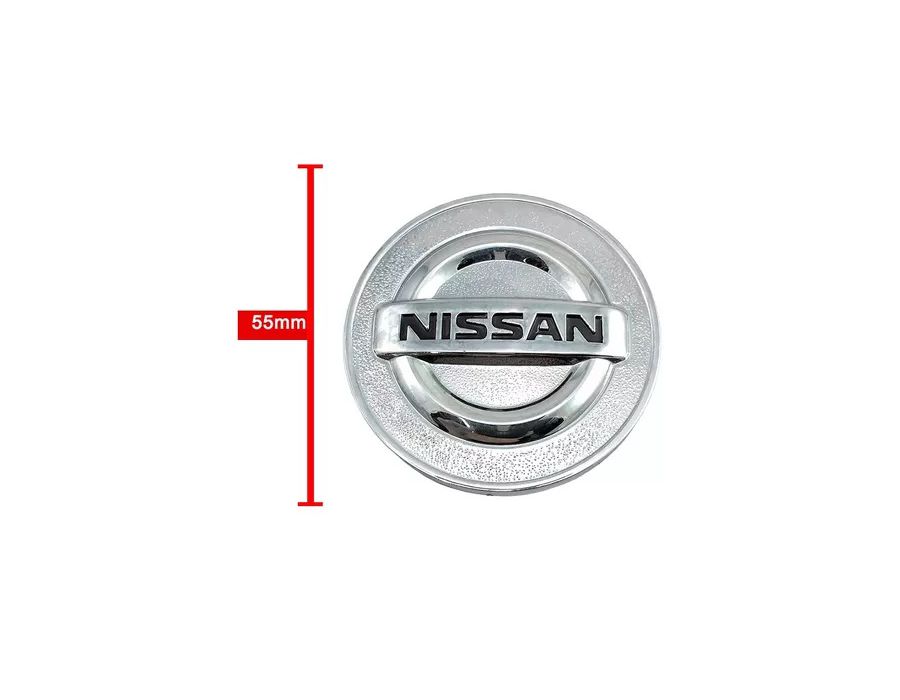 Kit 4 Calotinhas Centro de Roda Nissan – Visual Cromado + Acabamento Premium para Sentra, Tiida, Livina e March