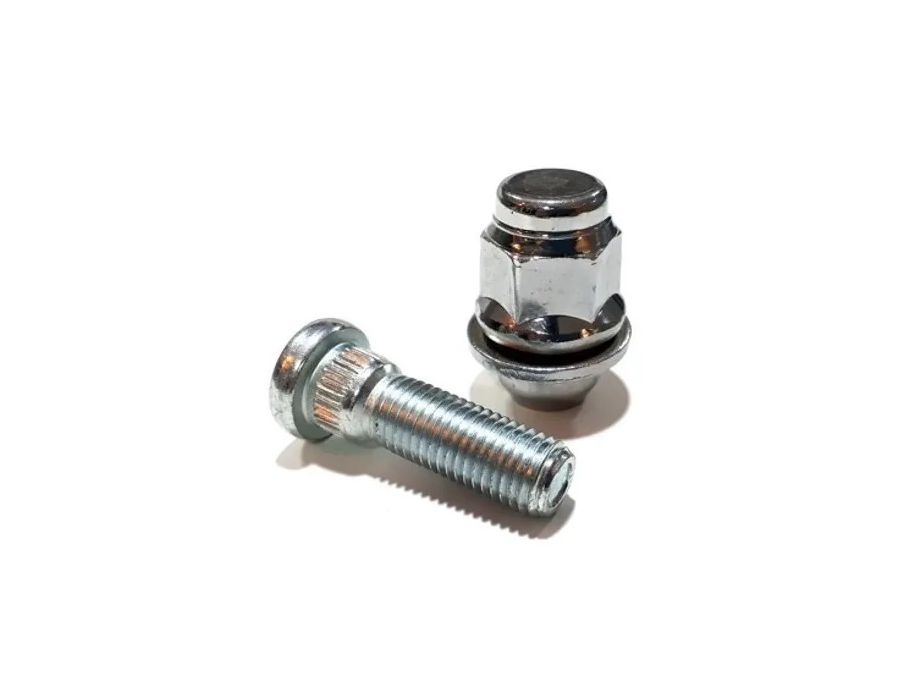 Kit 5 Prisioneiros + 5 Porcas Corolla com Arruela – Fixação Segura e Visual Cromado Premium