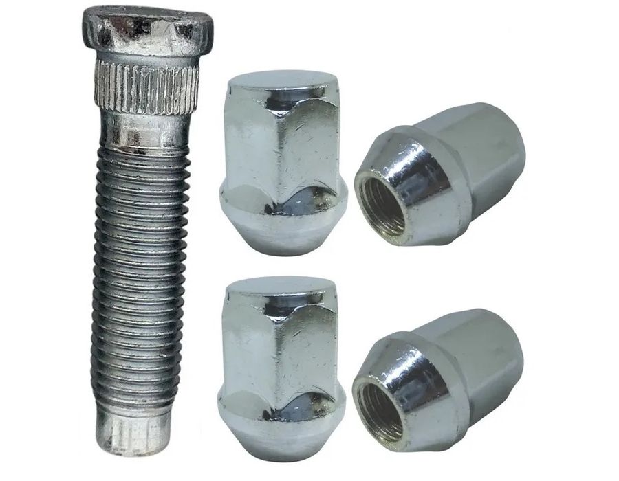 Kit 5 Prisioneiros + 5 Porcas Cromadas GM – Solução Completa para Fixação Segura nas Rodas