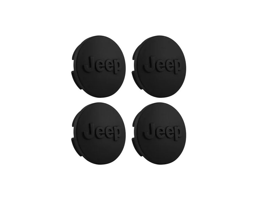 Kit 4 Calotinhas Jeep Preto Fosco – Visual Sofisticado para Renegade e Compass