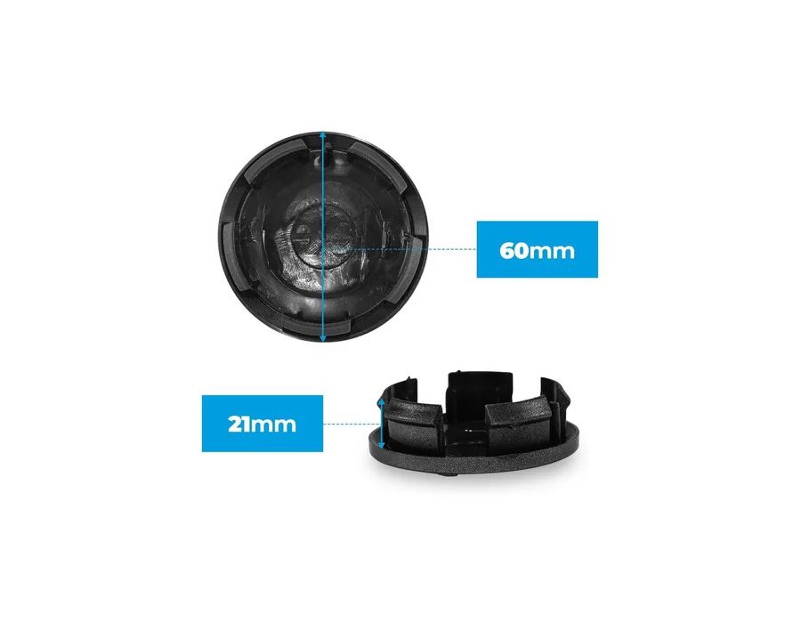 Kit 4 Calotinhas Jeep Preto Fosco – Visual Sofisticado para Renegade e Compass