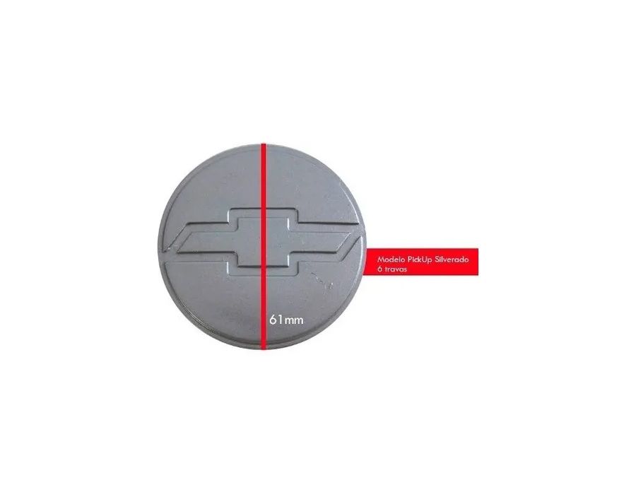 Kit 4 Calotinhas Centro de Roda GM Silverado – Encaixe Perfeito + Visual Original Restaurado