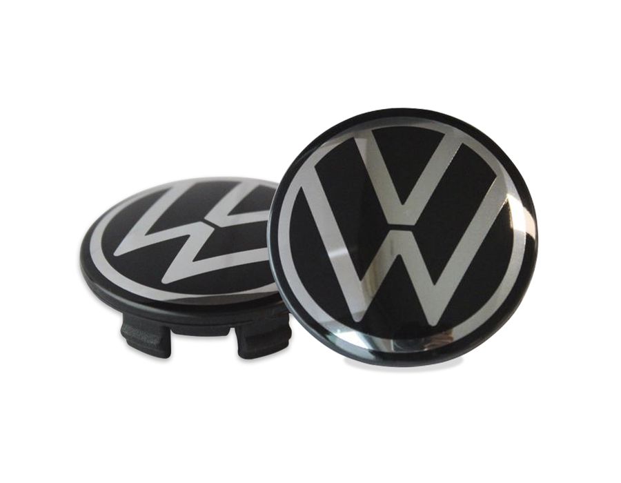Kit 4 Calotinhas VW Nivus com Garra Krmai – Encaixe Perfeito e Emblema em Alto Relevo