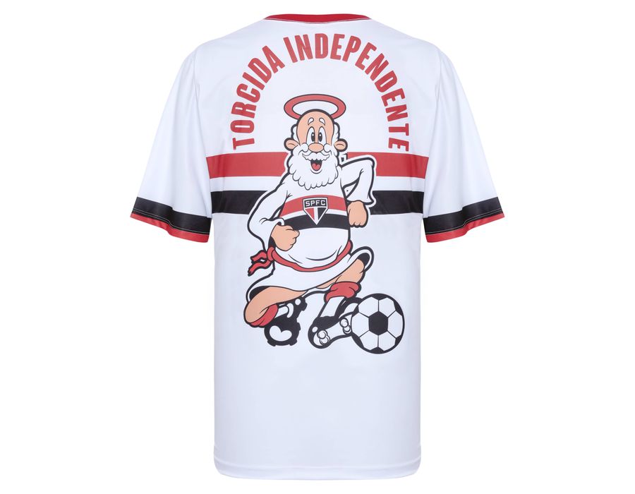 Camiseta Branca com 'Santo Paulo' nas Costas - Exclusiva para a 'Torcida Independente