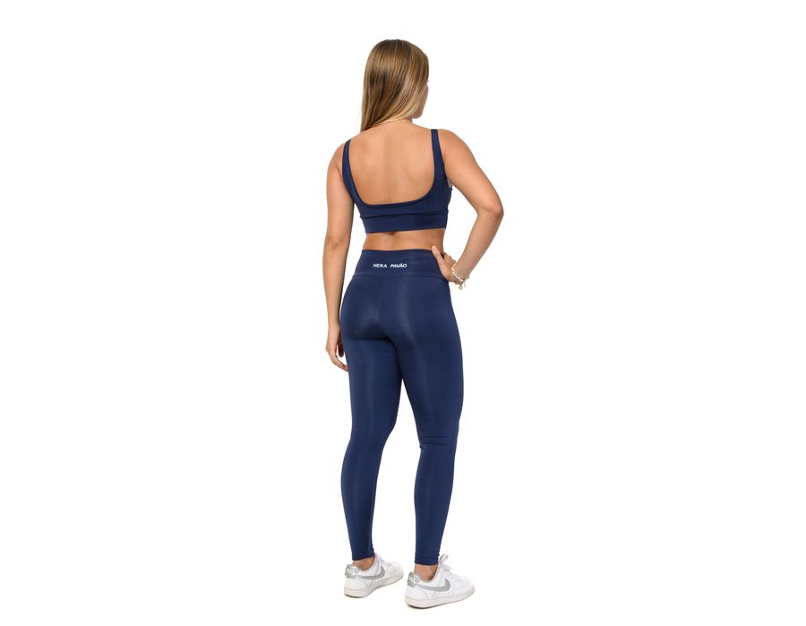 Top Quadrado Azul Marinho