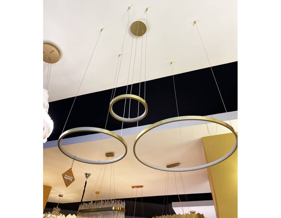 PENDENTE 3 AROS MODERNO LED INTEGRADO Bella Luz Lighiting Store