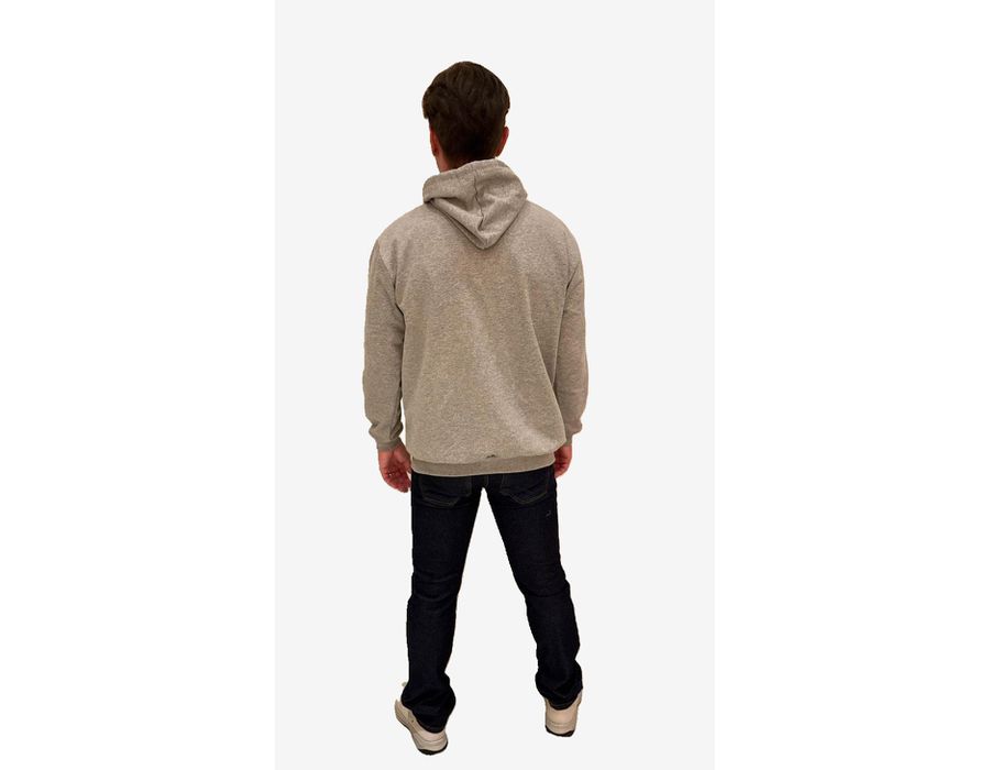 Moletom Masculino Cinza Canguru Com Capuz