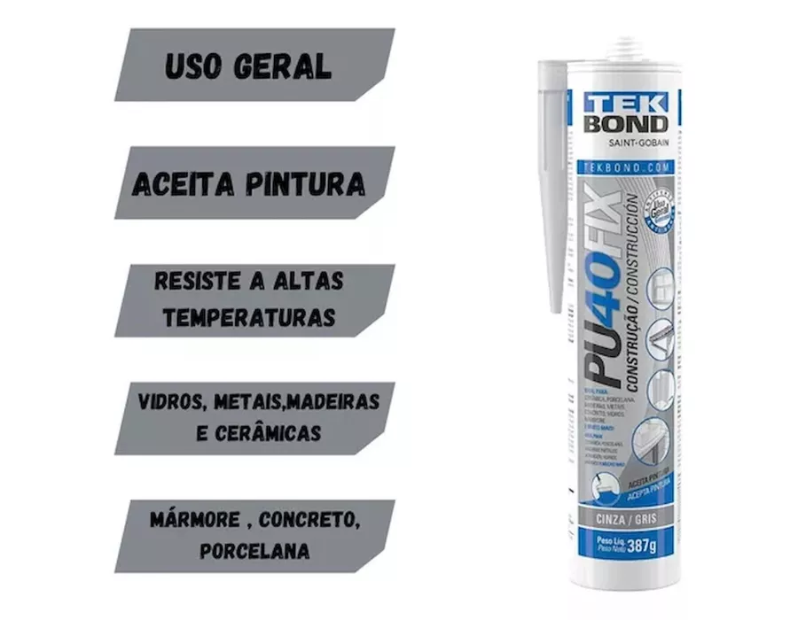 Selante PU40 Tekbond Cinza - 387g