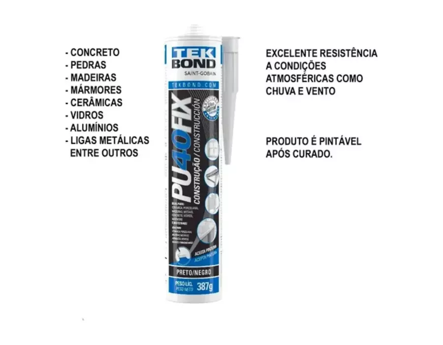 Selante PU40 Tekbond Preto - 387g