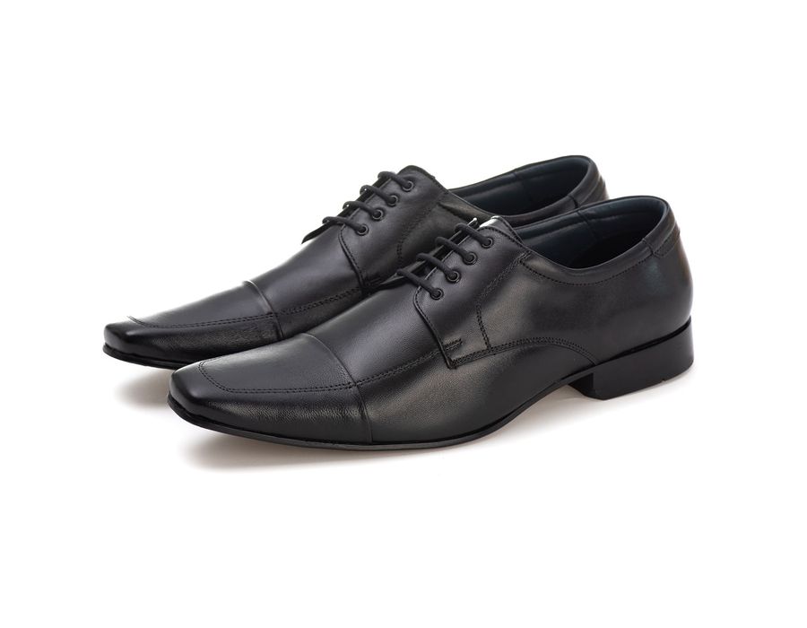 Sapato Social Masculino Armany em Couro de Carneiro Preto