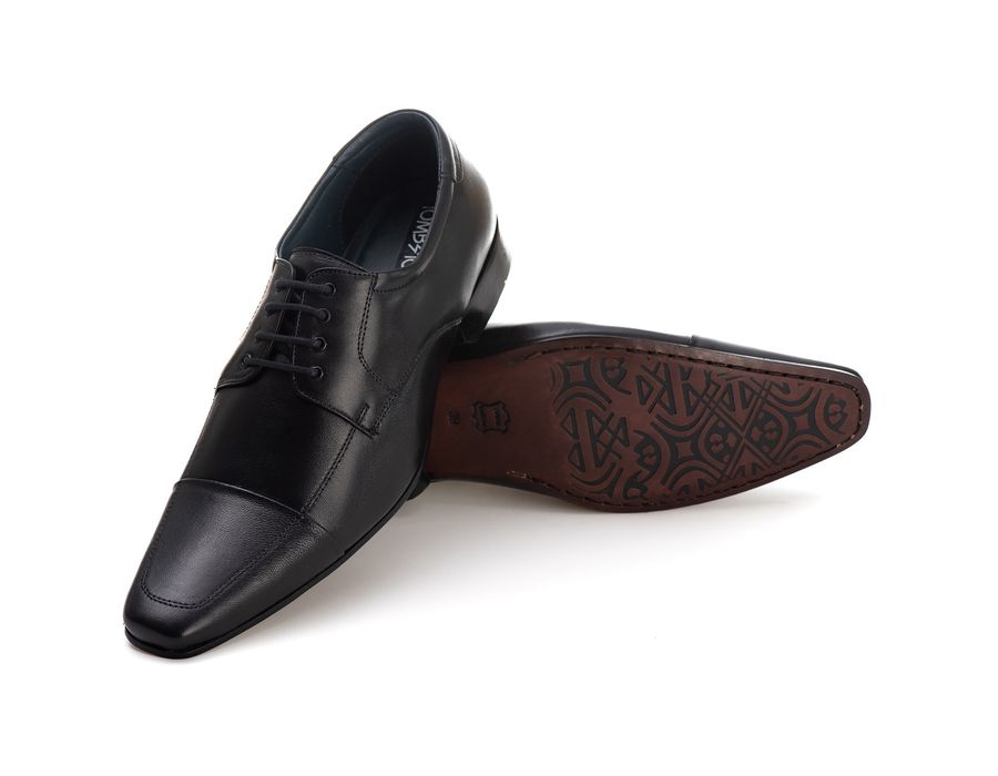 Sapato Social Masculino Armany em Couro de Carneiro Preto