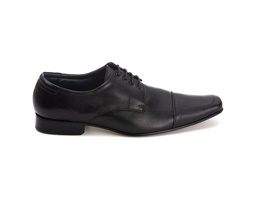 Sapato Social Masculino Armany em Couro de Carneiro Preto