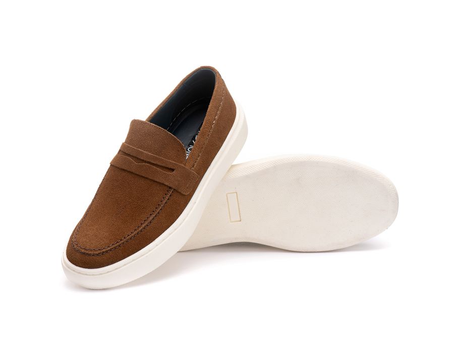 Sapato Masculino Casual Loafer Dublin em Camurça Trufa