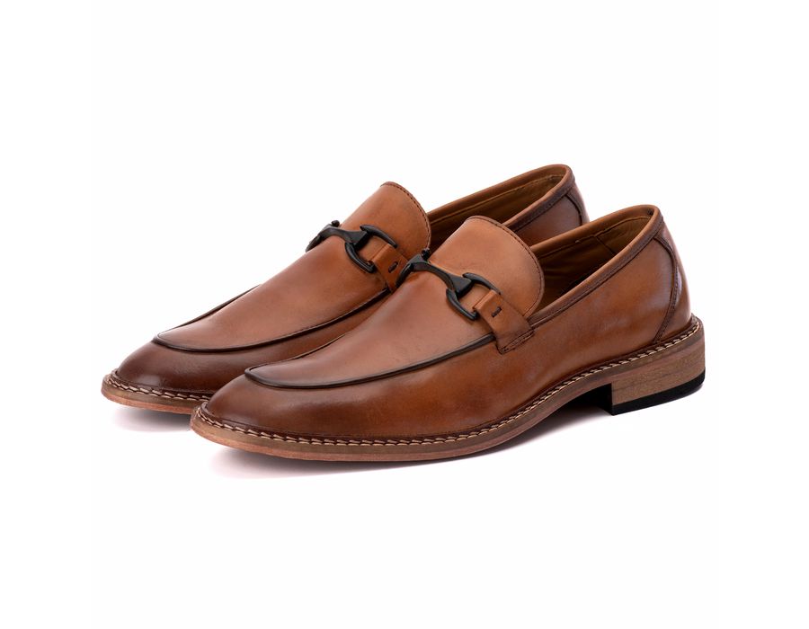 Sapato Masculino Loafer Nápoles em Couro Naturaly Whisky