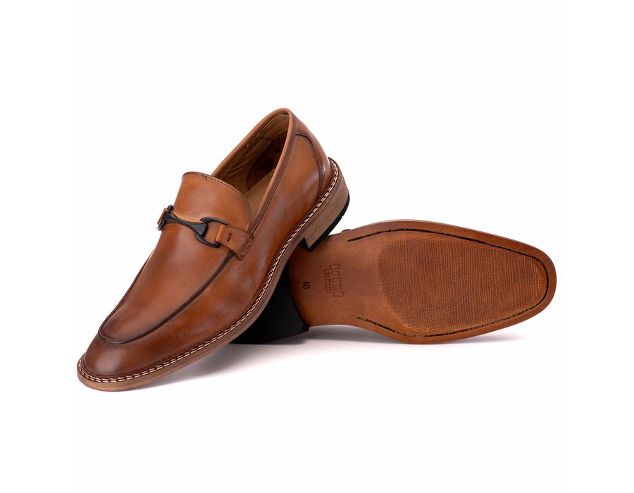 Sapato Masculino Loafer Nápoles em Couro Naturaly Whisky