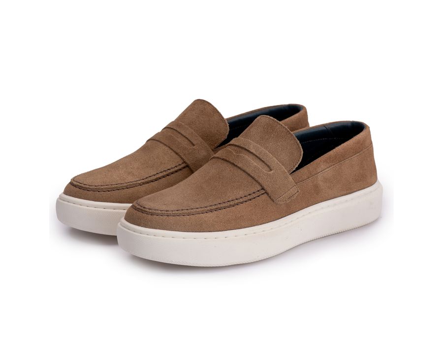 Sapato Masculino Casual Loafer Dublin em Camurça Rato