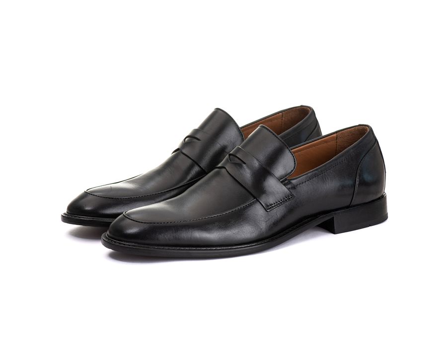 Sapato Social Masculino Loafer Mônaco em Couro Naturaly Preto