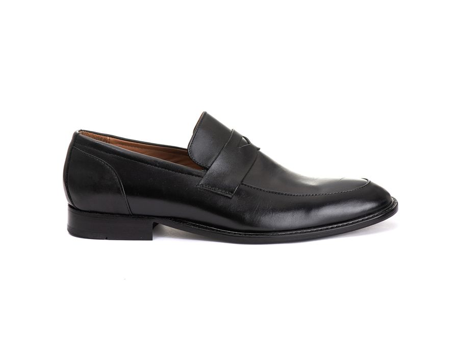 Sapato Social Masculino Loafer Mônaco em Couro Naturaly Preto
