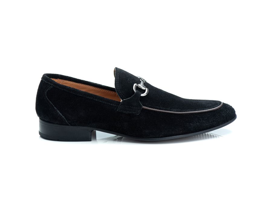 Mocassim Masculino Italiano Zara em Camurça Preta