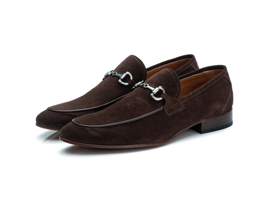 Mocassim Masculino Italiano Zara em Camurça Café