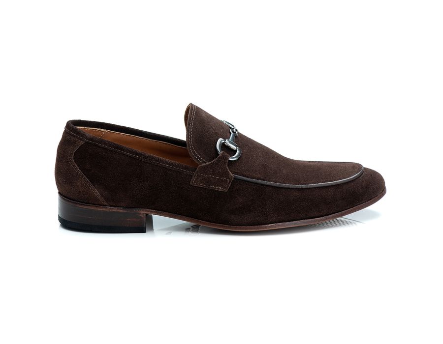 Mocassim Masculino Italiano Zara em Camurça Café