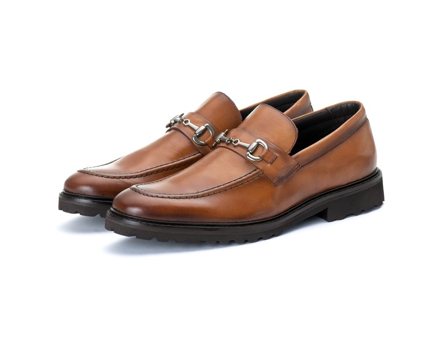 Sapato Masculino Loafer Athenas em Couro Naturaly Whisky